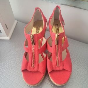 Michael Kors Zip Wedge Sandals